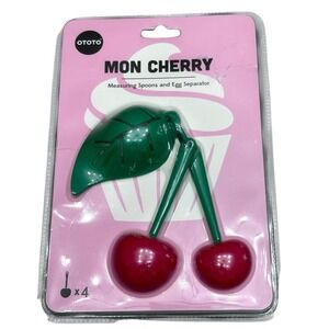 NEW OTOTO Mon Cherry Shaped Measuring Spoons & Egg Separator